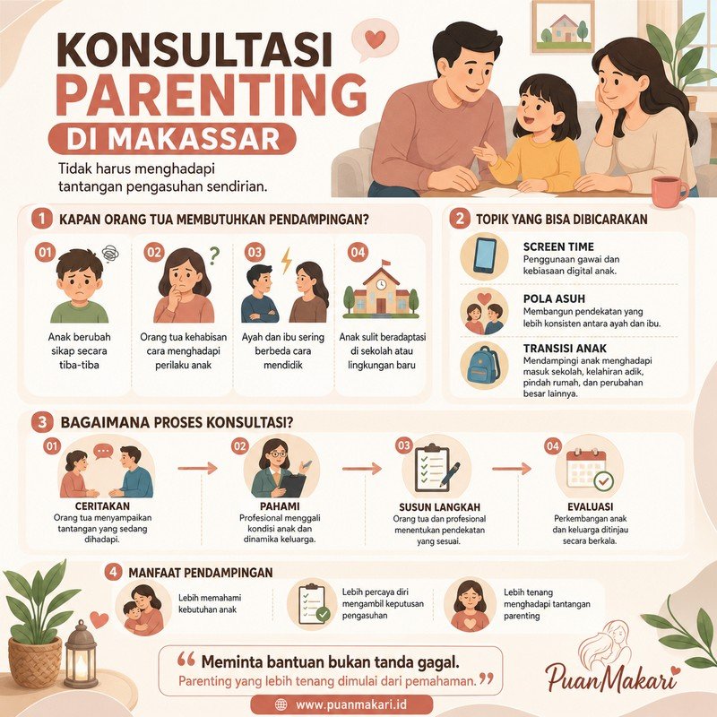 Infografis Konsultasi Parenting di Makassar