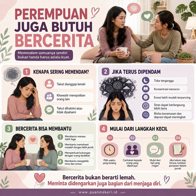 Infografis Peremuan Juga Butuh Bercerita